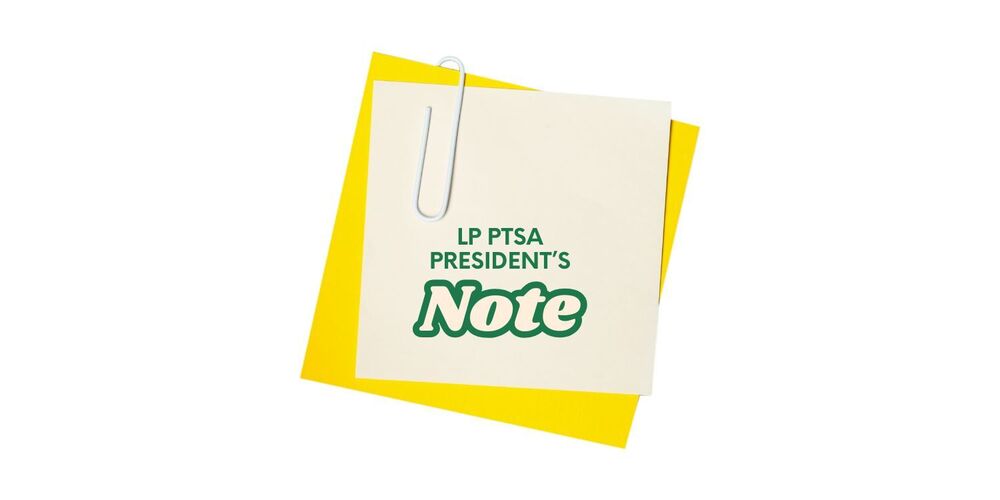 Sticky Note with LP PTSA Presidents Note spelled out