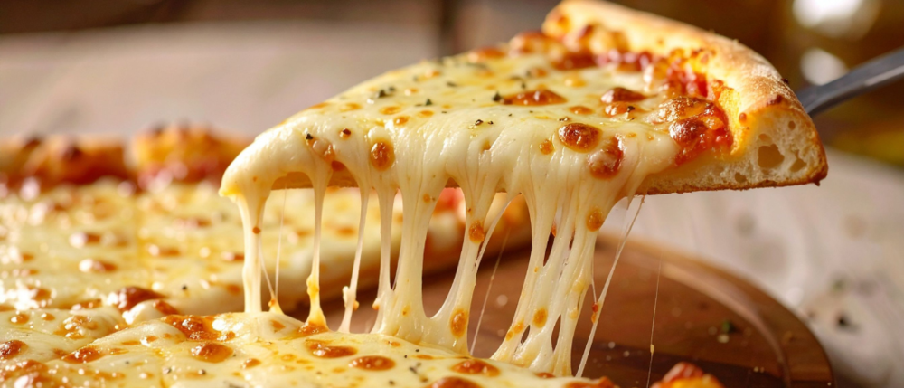 spatula grabbing a piece of cheese pizza