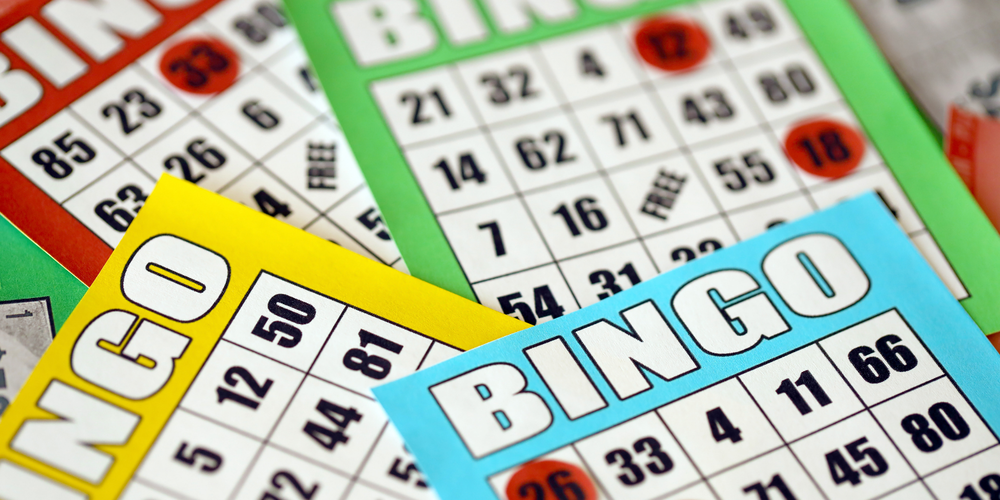 Bingo cards and chips