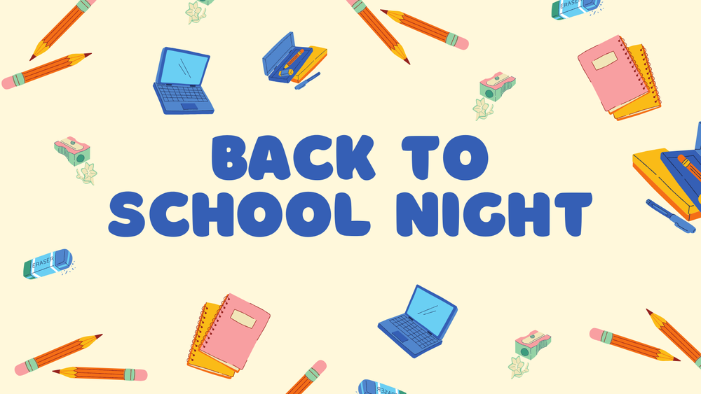 Back to School Night with supplies images