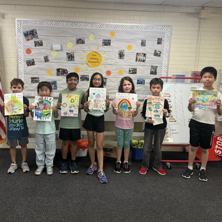 students who won the Earth Day poster contest 