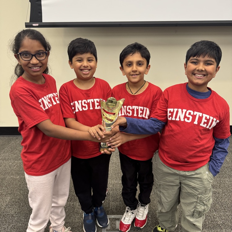 3rd Grade Battle of the Books Champions with their trophy