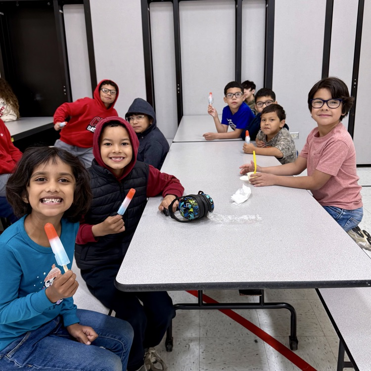 Students eating popsicles and ice cream