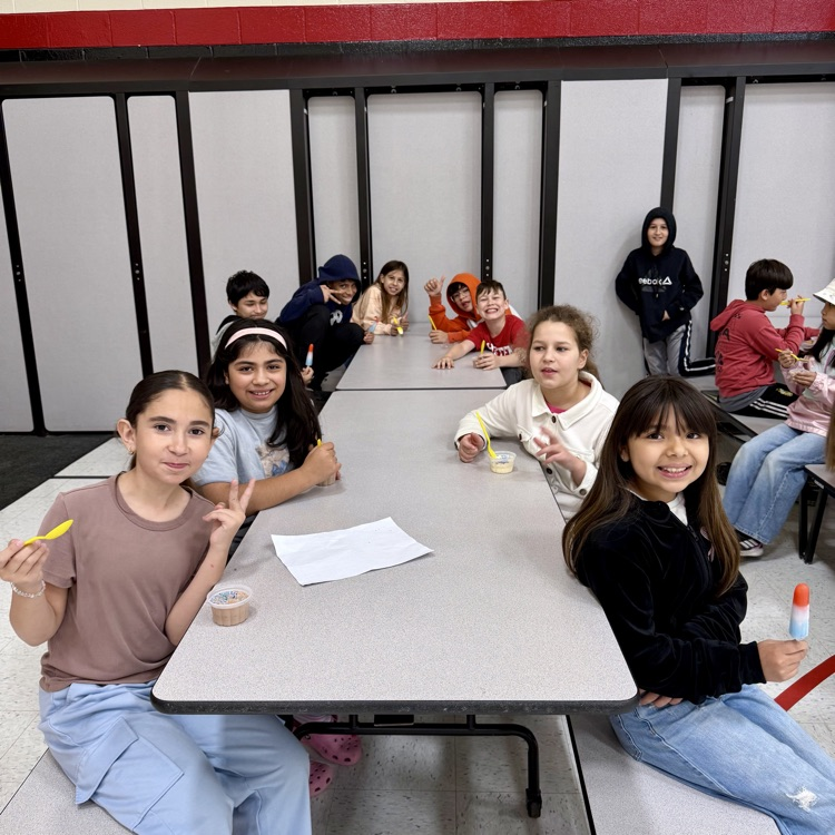 Students eating popsicles and ice cream