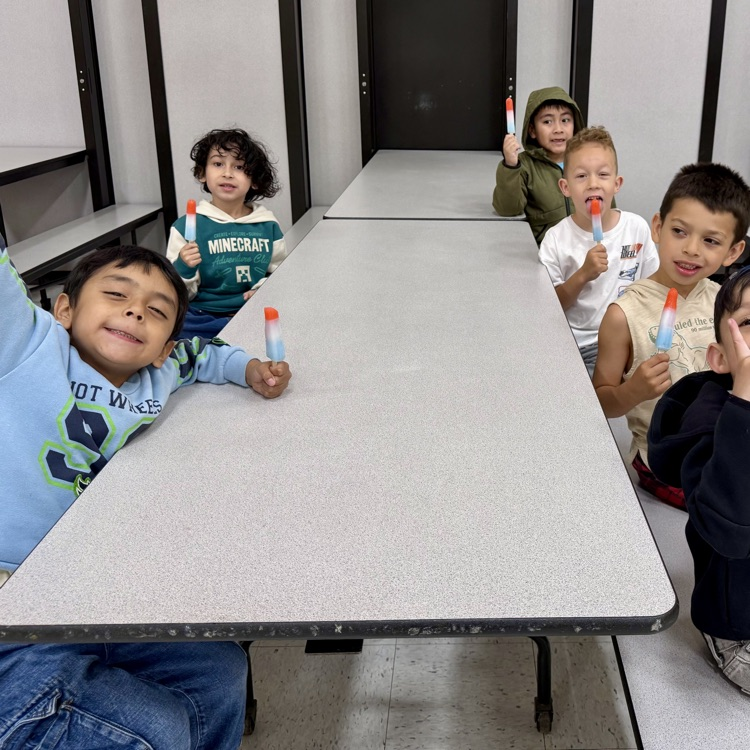 Students eating popsicles and ice cream