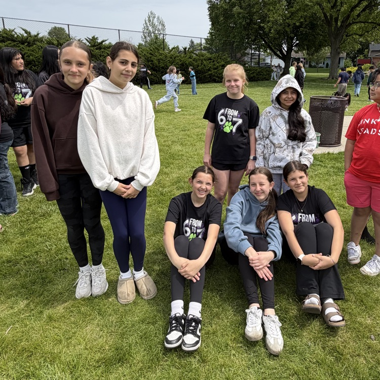6th grade students watching the game 