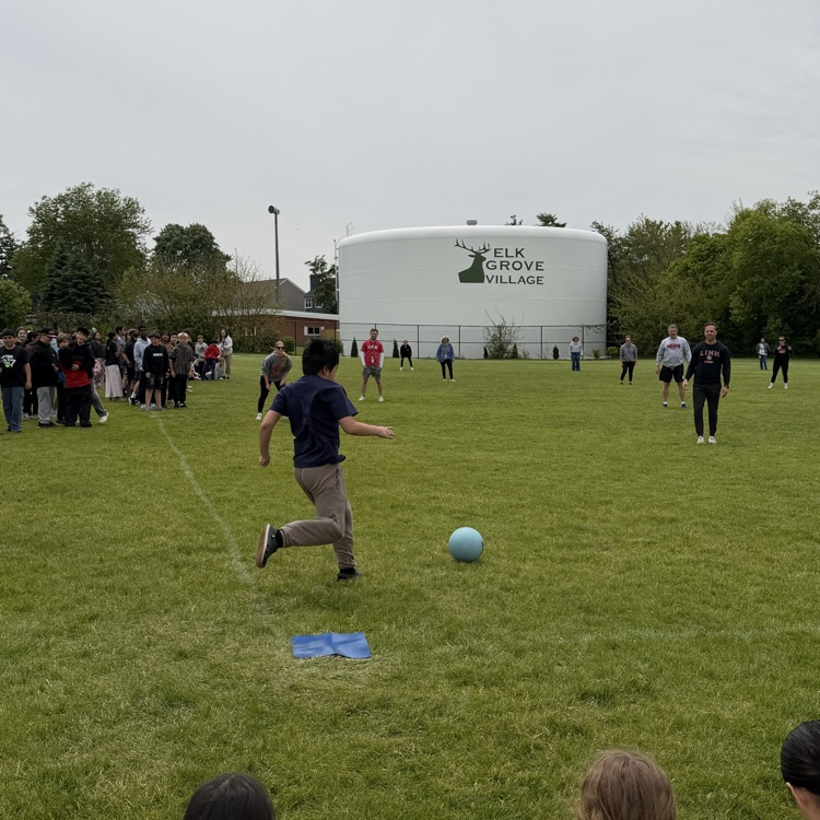 student kicking 