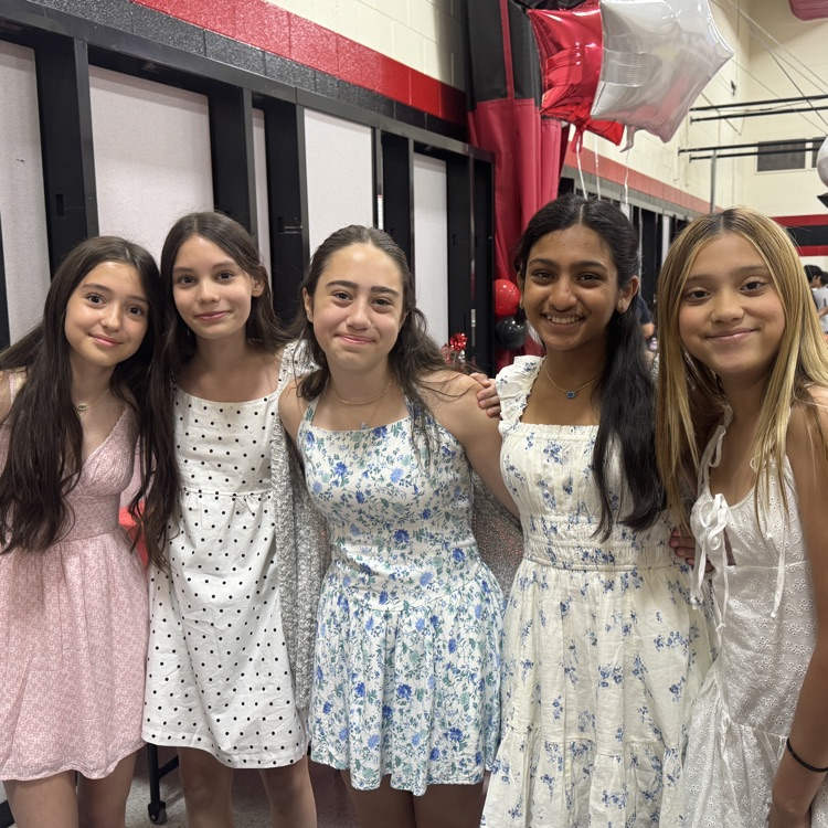 students at sixth grade celebration