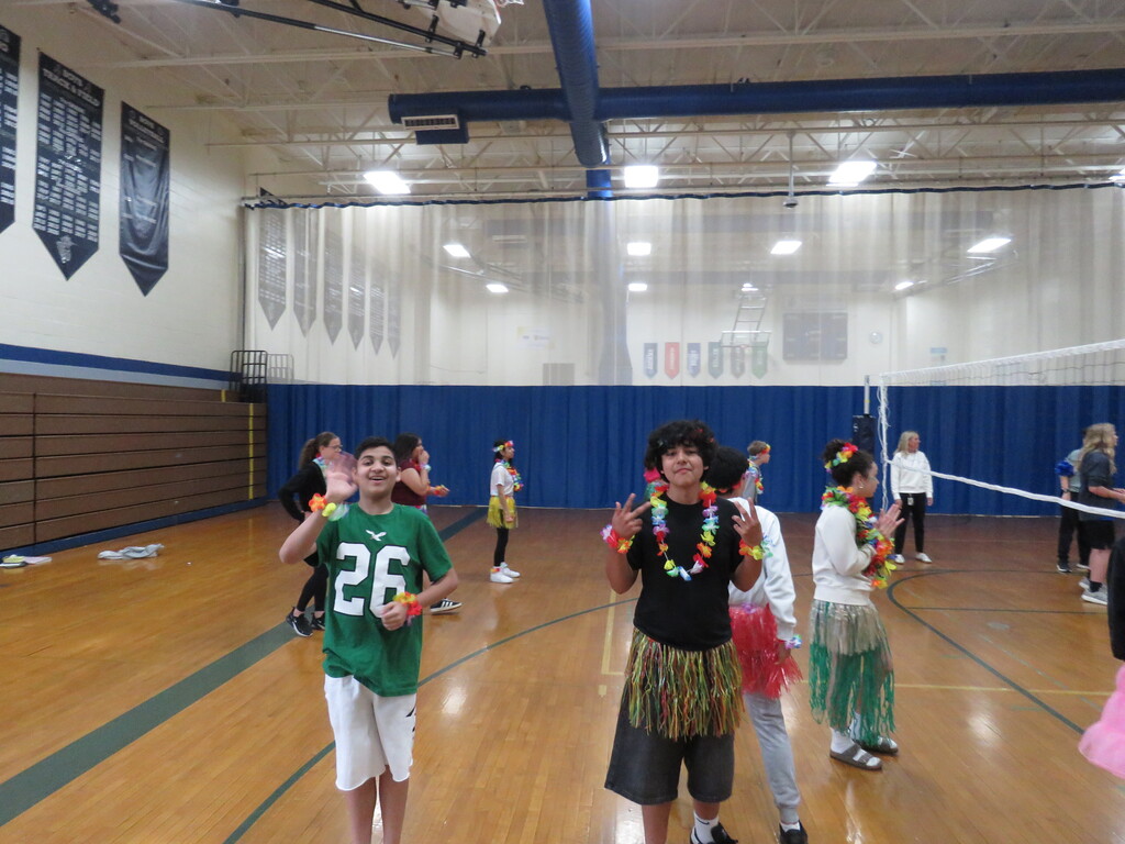 students posing as a team