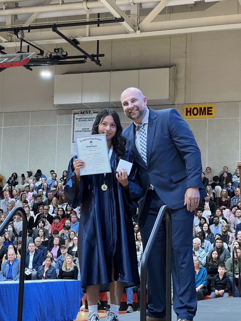 student receiving award