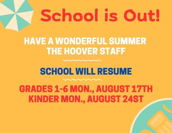 school is out for summer