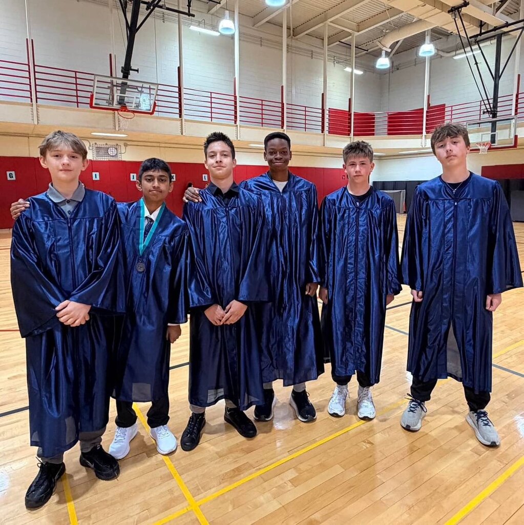 4 6 students are dressed to impressed at the 8th Grade Keller Junior High Graduation on May 21st. 