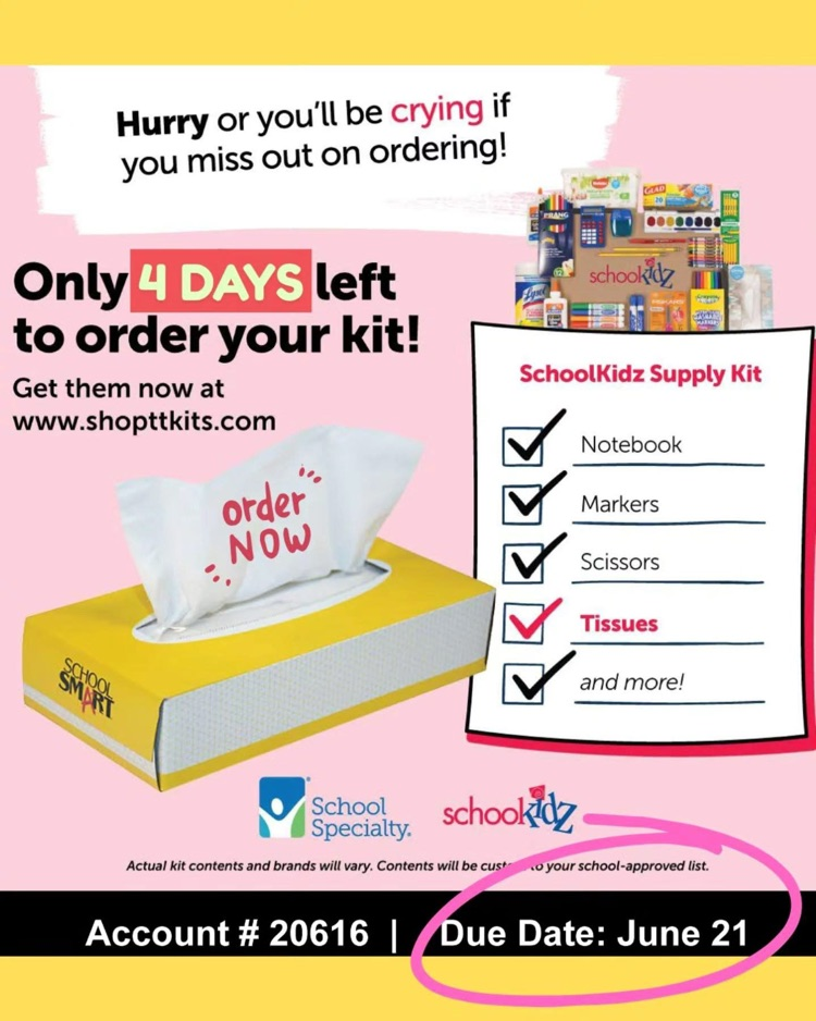 Supply Kits 26-27 school year
