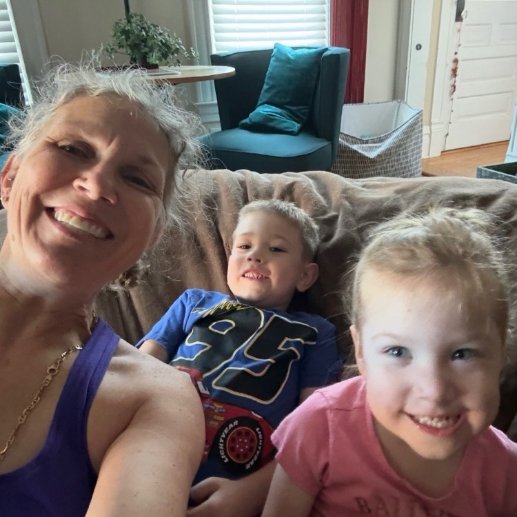 selfie with grandkids 