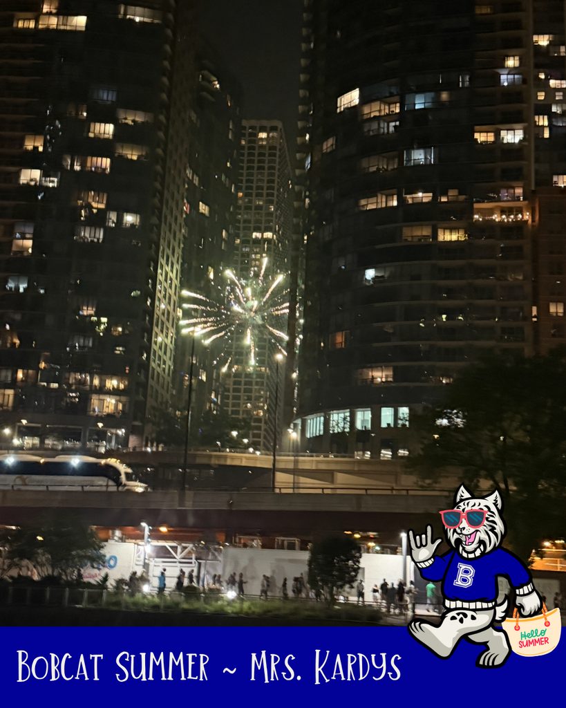 Firework in a city