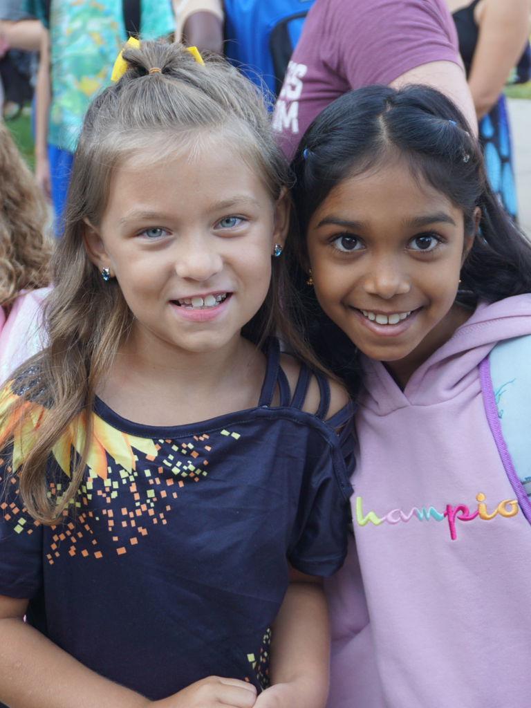 Students Smiling on 1st day of school
