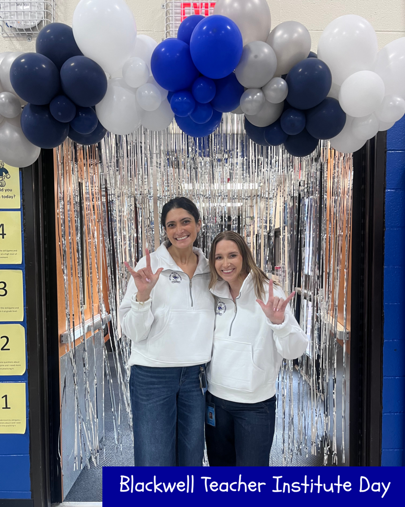 Blackwell Teacher Institute Day - Principal and Assistant Principal smiling