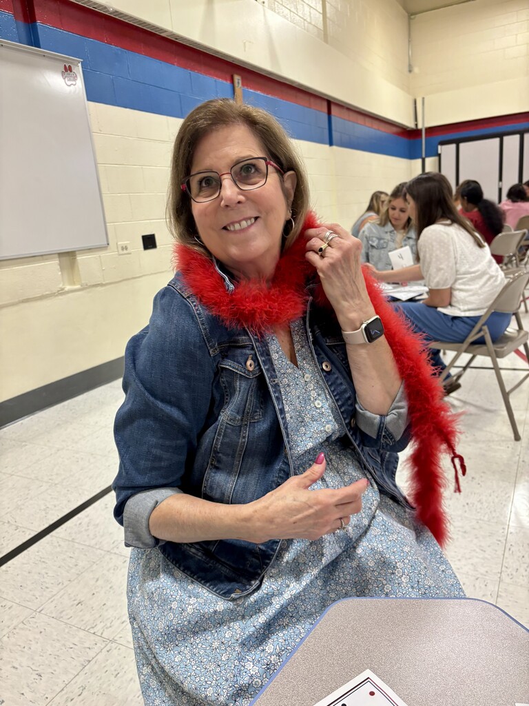 Teacher smiling