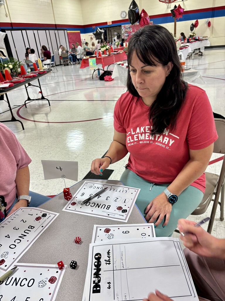 Teachers playing Bunco