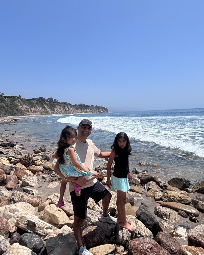 Family at beach