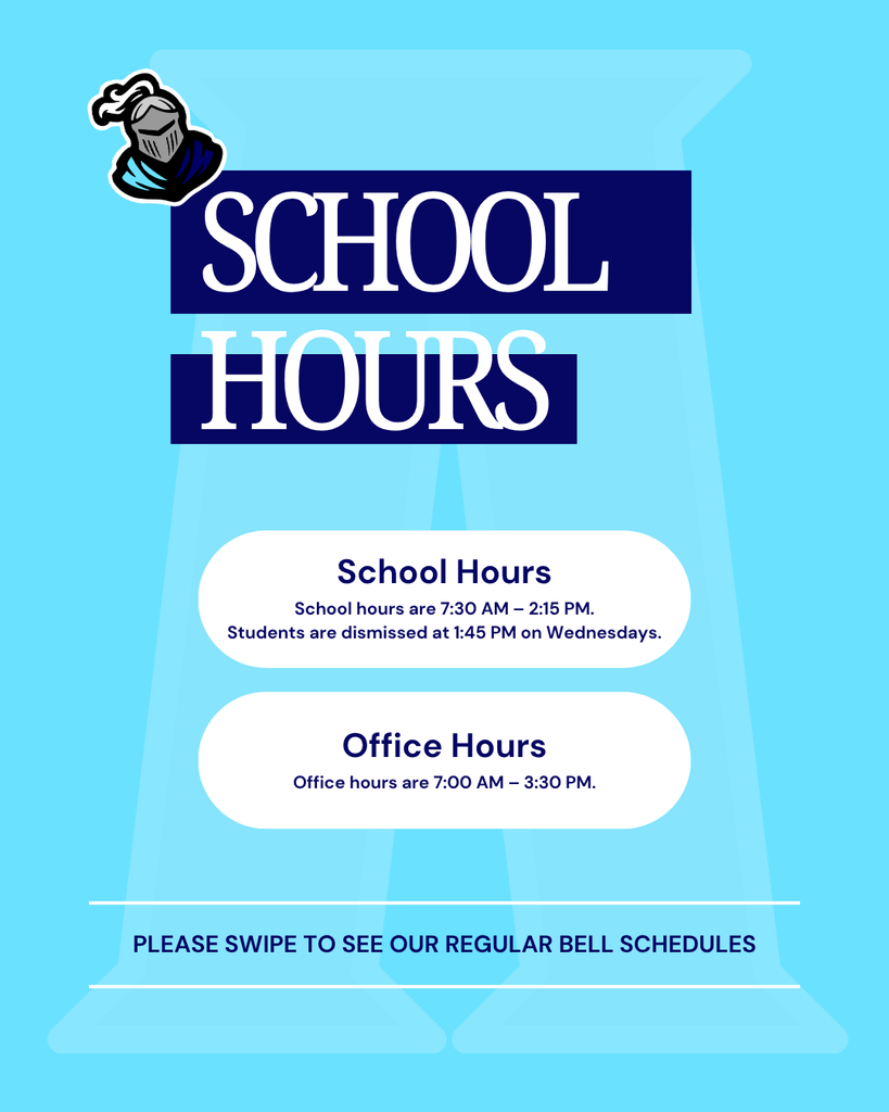 An informational post about School Hours & Office Hours & Bell Schedules