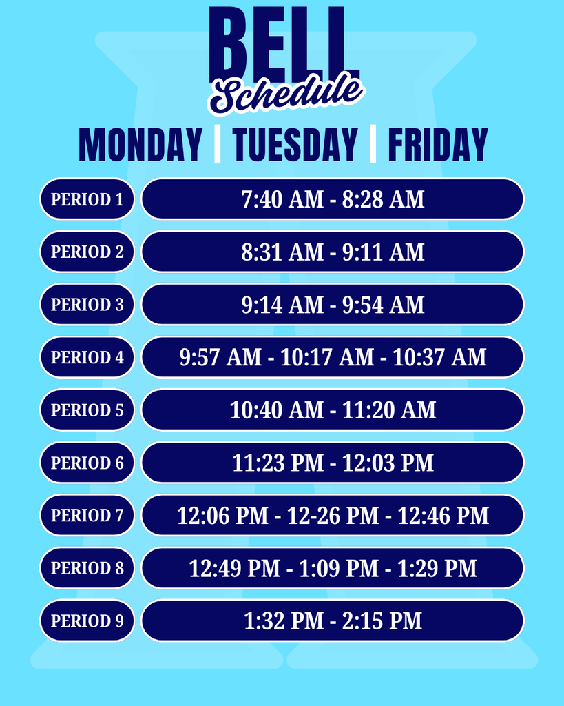 An informational post about School Hours & Office Hours & Bell Schedules