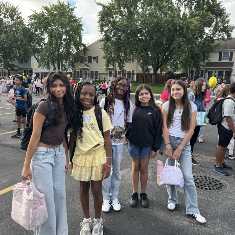 students waiting in line on first day