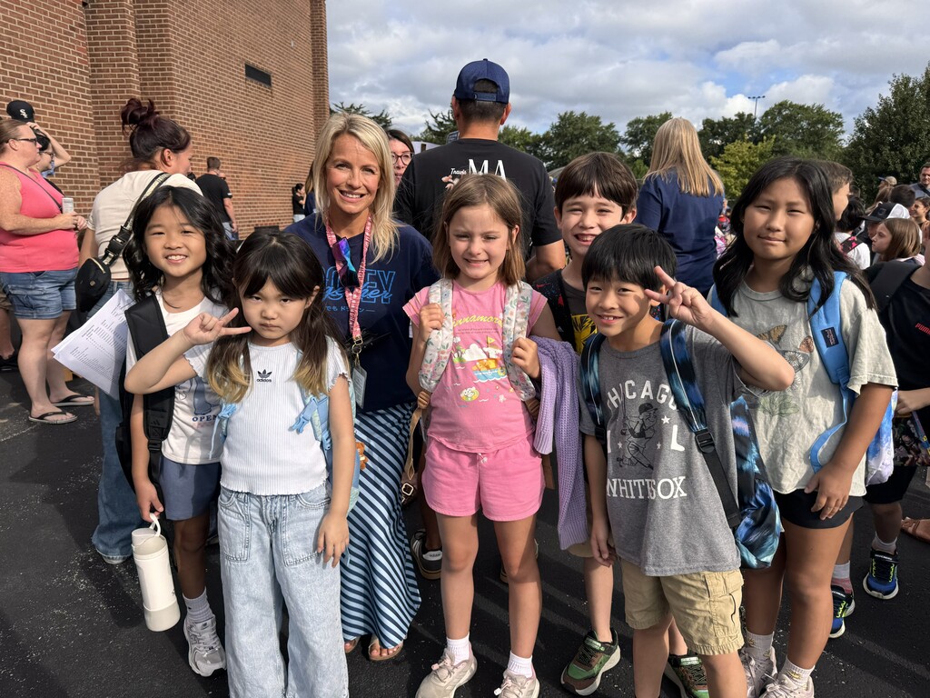 Mrs. Belt with students