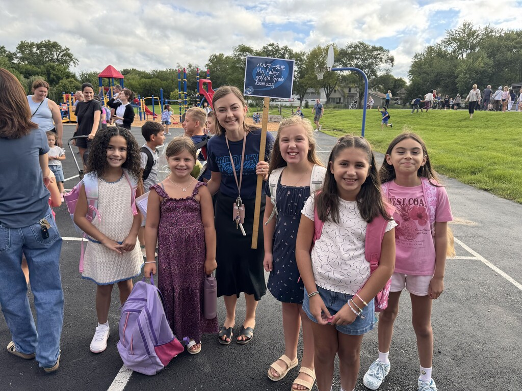 Mrs. Palmer with students