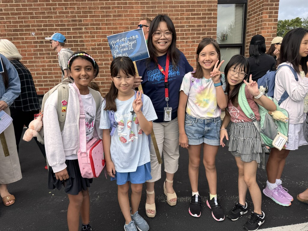 Mrs. Vandebogart with students