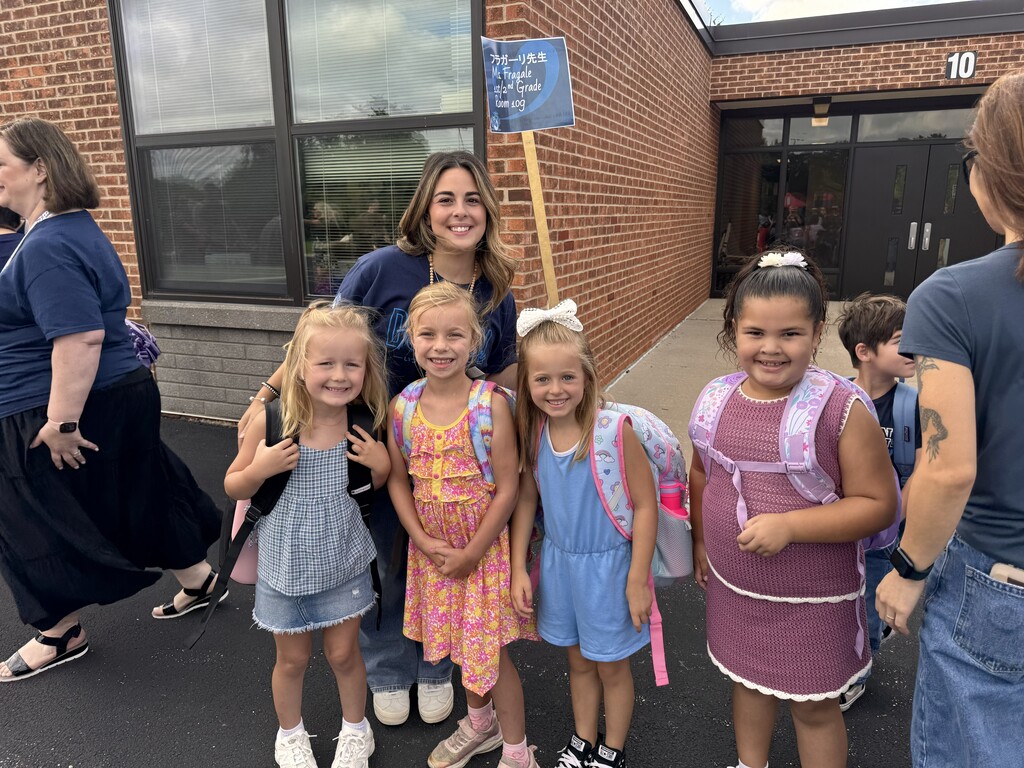 Ms. Fragale with students