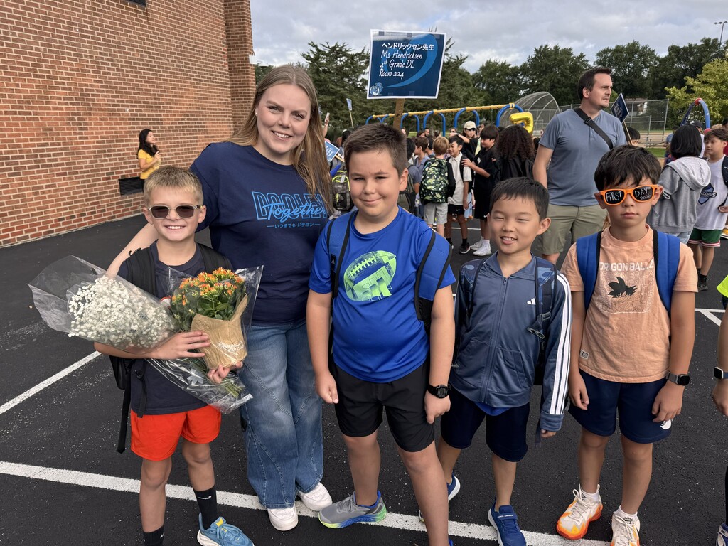 Ms. Hendricksen with students