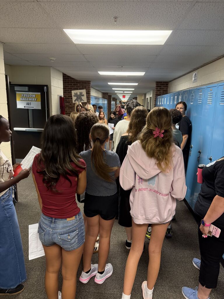 students on the first day of school