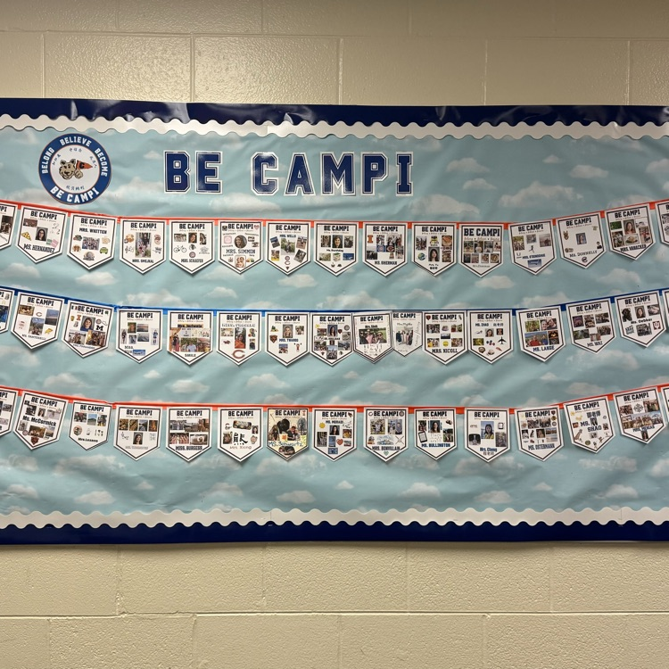 staff banners posted on bulletin board 