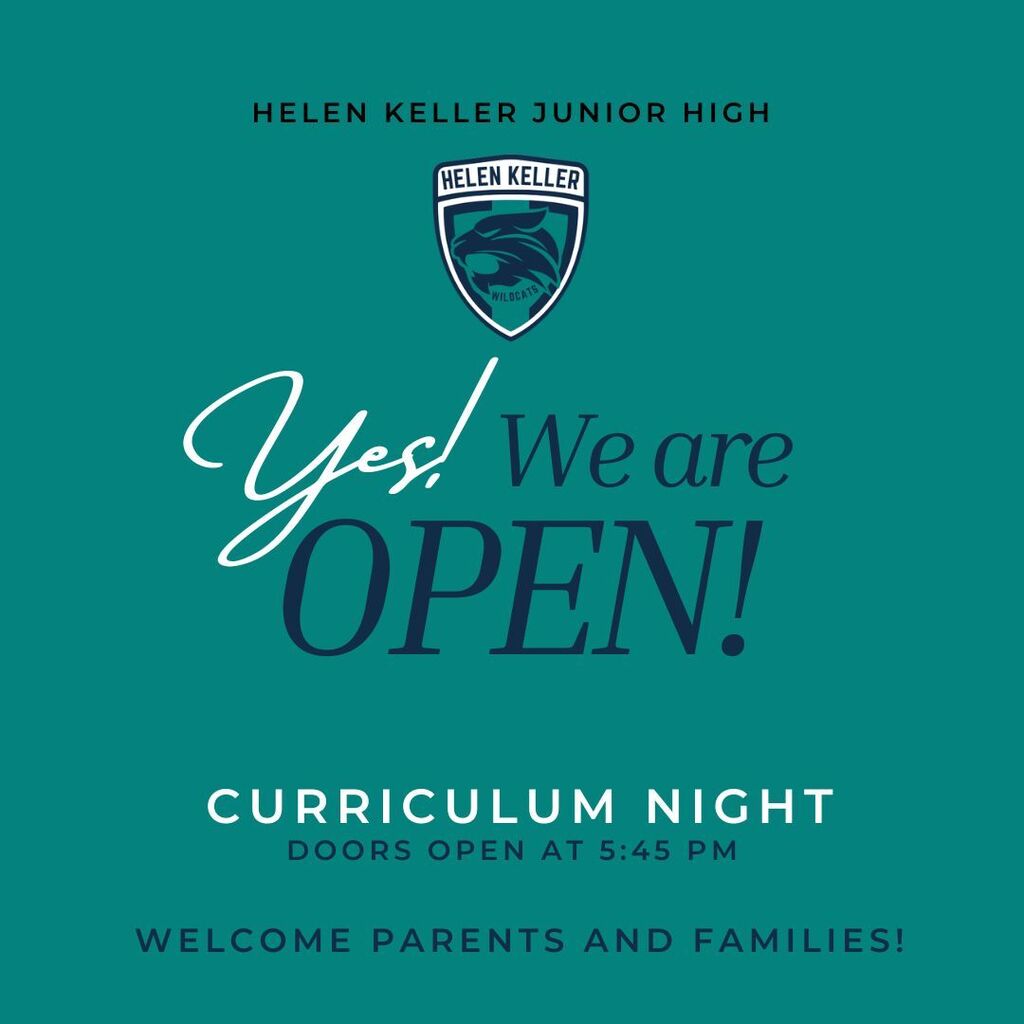 Curriculum Night starts tonight at 5:45 pm on Thursday, August 20th.