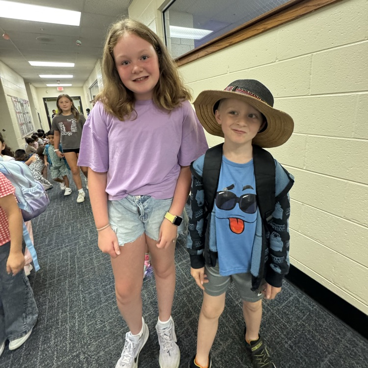 Student and patrol in the hallway before school.