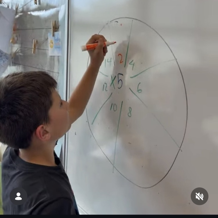 a boy solving a multiplication  problem on the whiteboard 