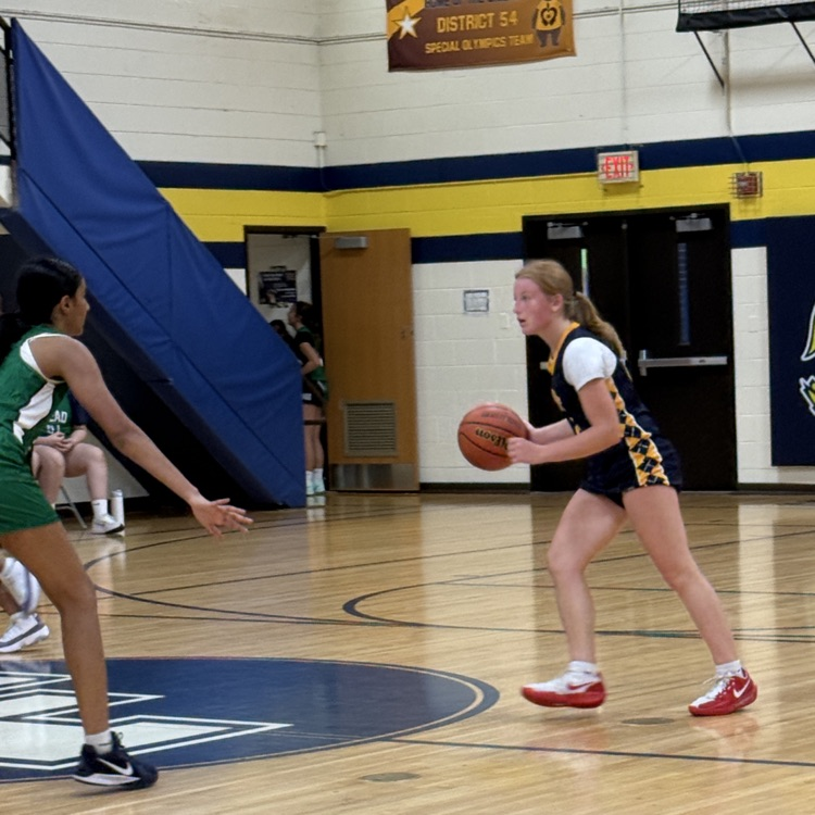 two girls in basketball court