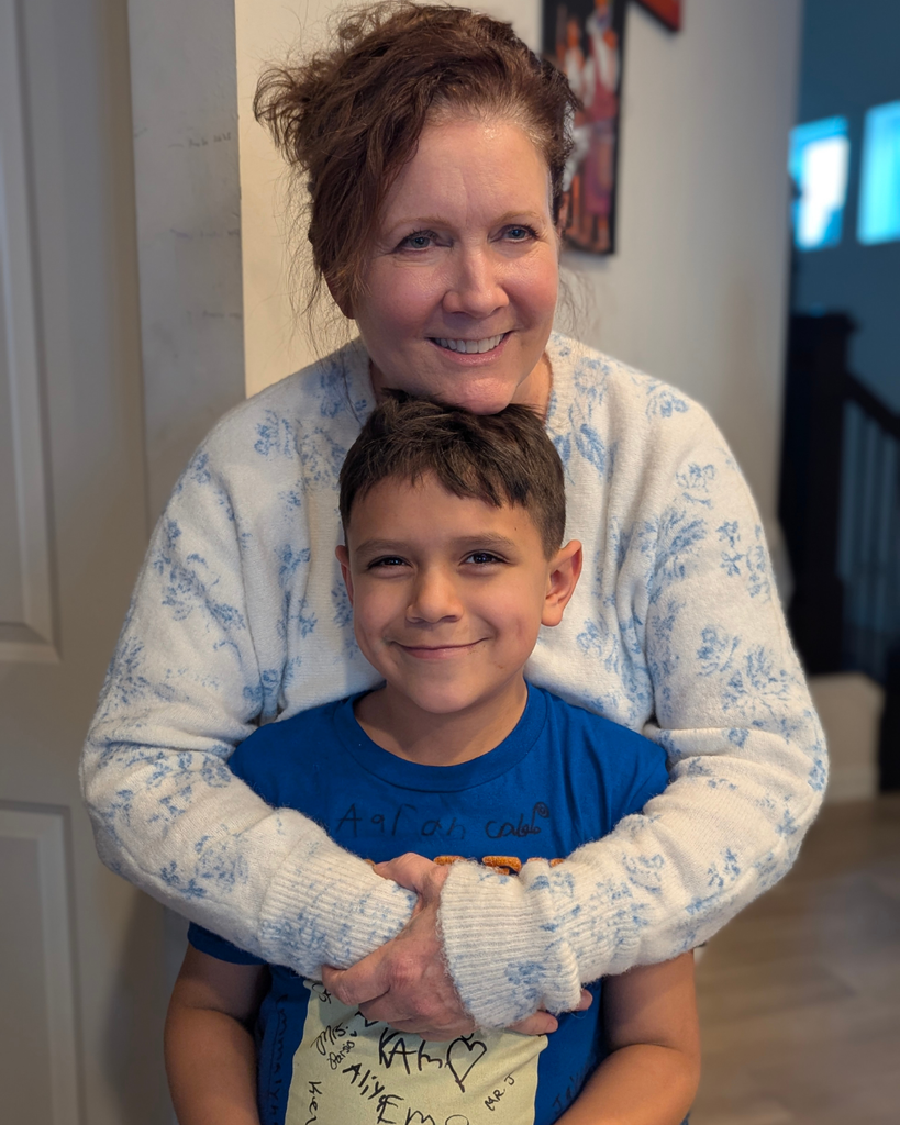 Grandma hugging her grandchild