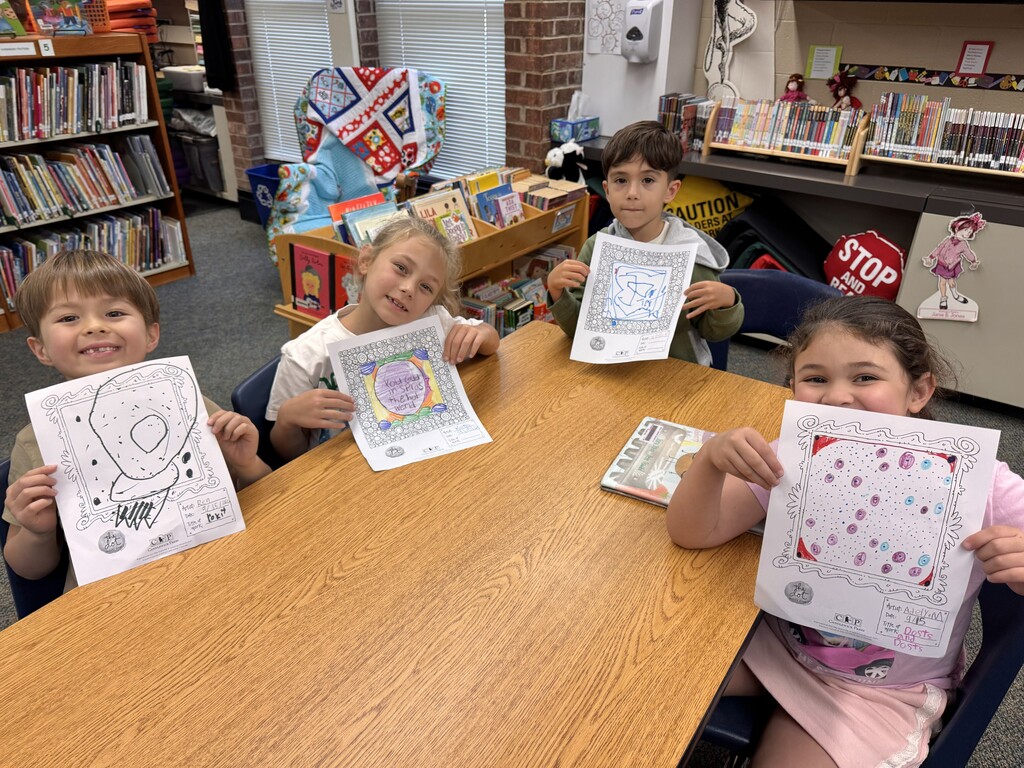 Students with creations