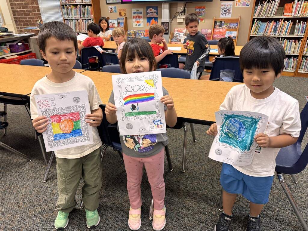 Students with creations