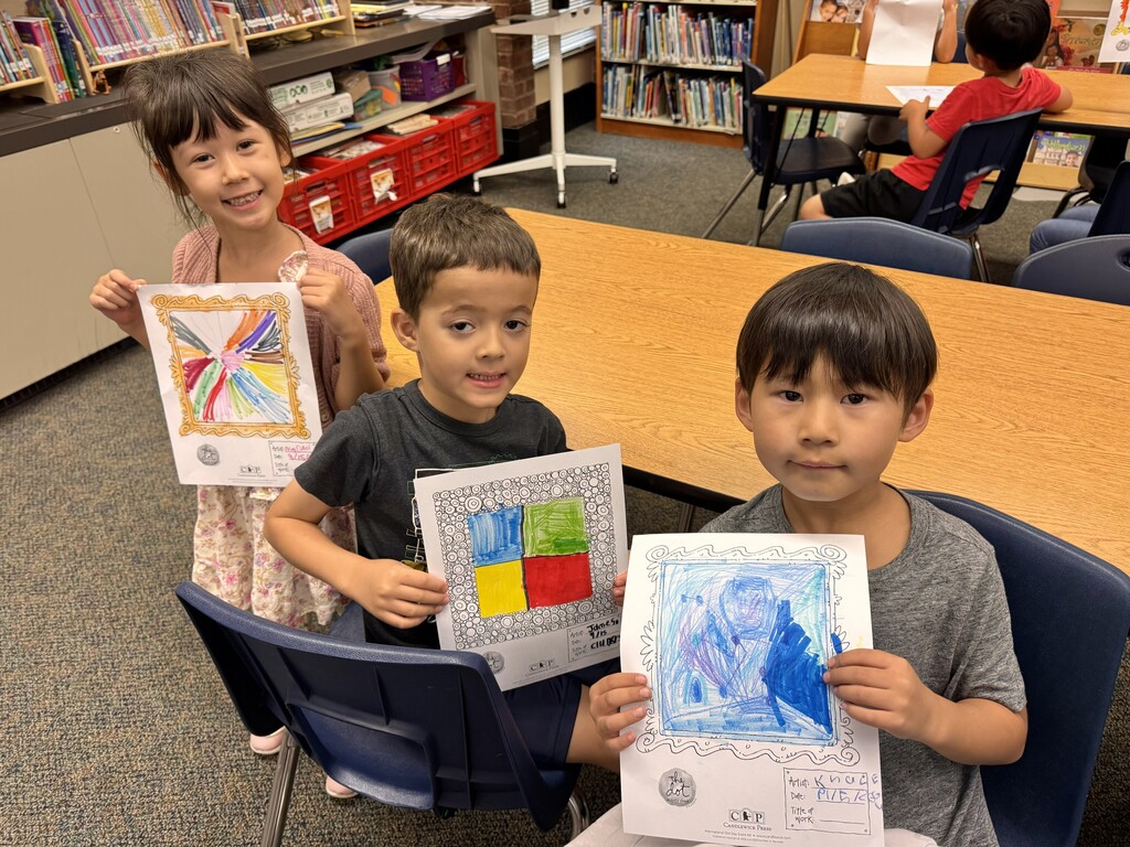 Students with creations