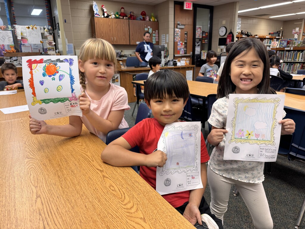 Students with creations