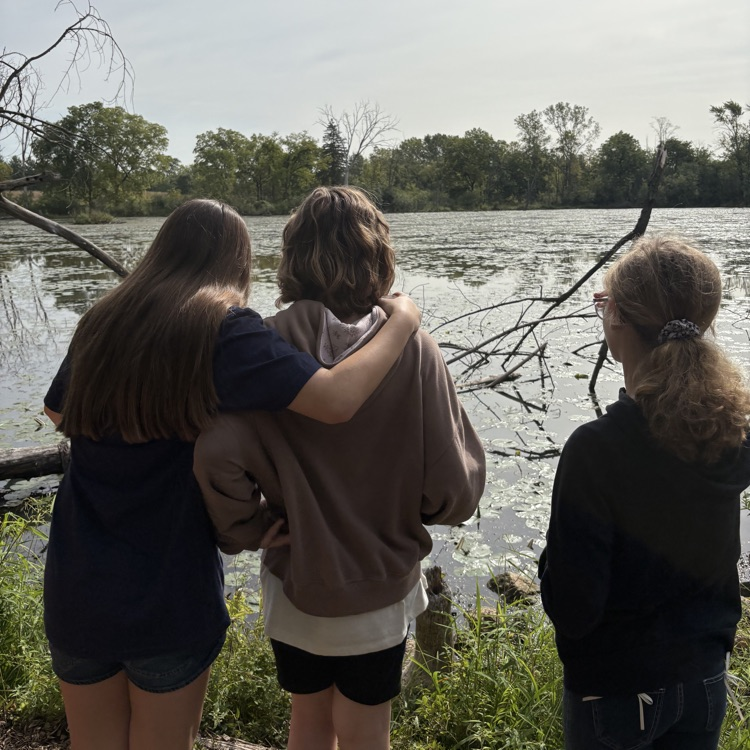 6th graders at Spring Valley looking at the pond. 