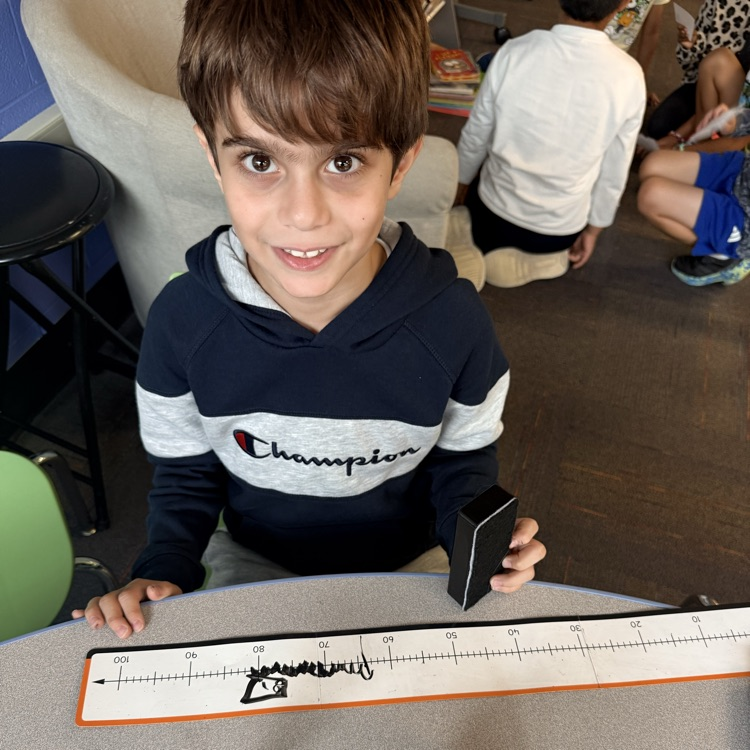 student showing work in a number line 