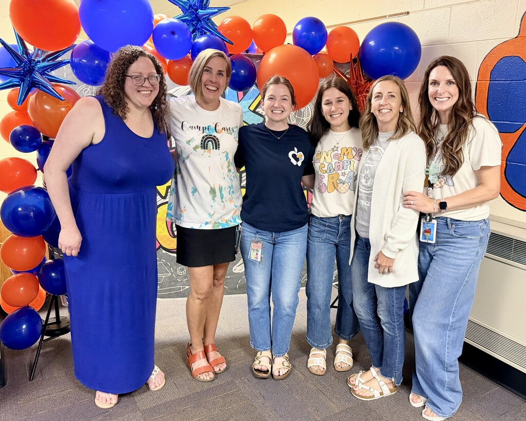Photo of Ms. Flanagan, Mrs. Lange, Ms. Bullington, Ms. Oebker, Mrs. Umlauf, Mrs. Simmon