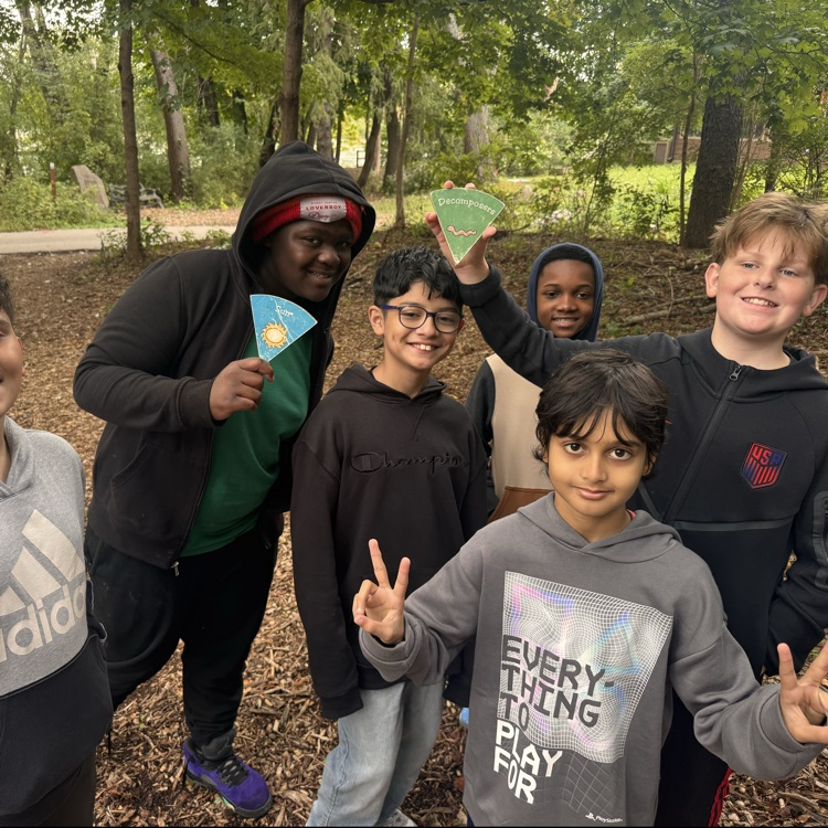 students doing an activity at Spring Valley
