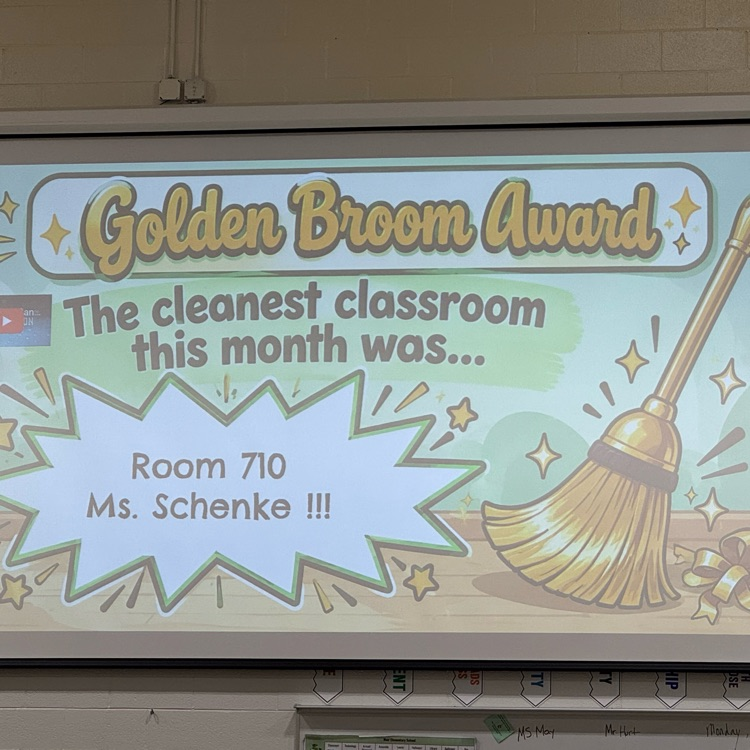 golden broom winner Ms. Schenke’s class