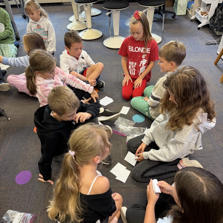 students working on math activity