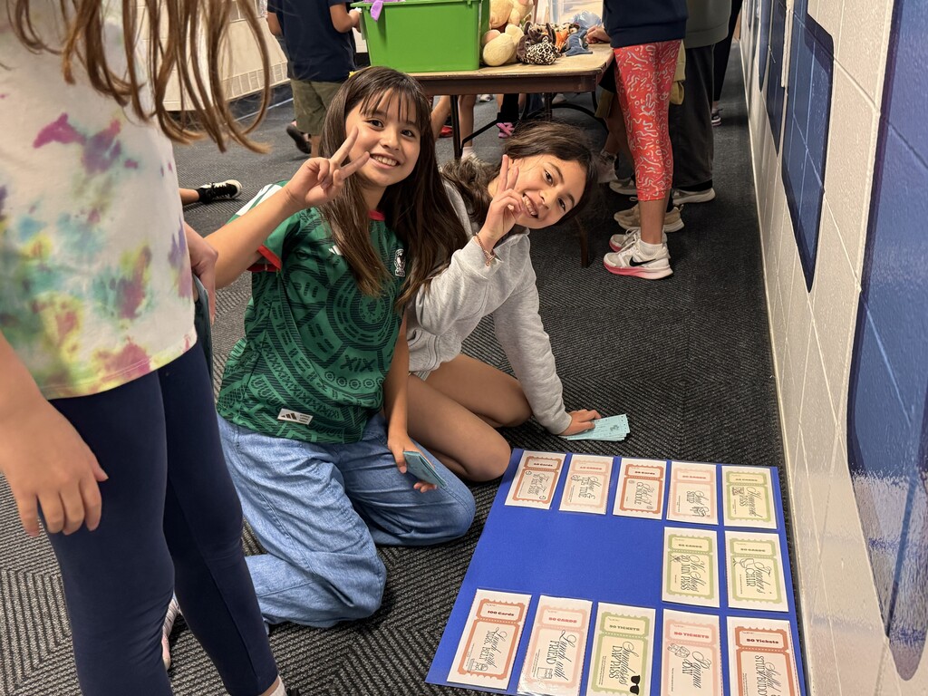 Students shopping PBIS store